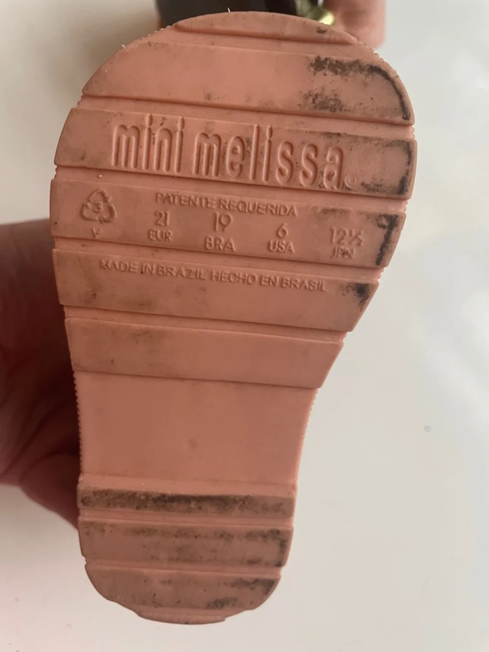 Mini Melissa Black Rain Boots with Pink Bow Accent